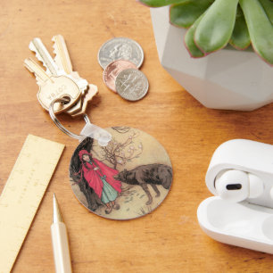 Porte-clés Petit Chaperon Rouge vintage par Warwick Goble