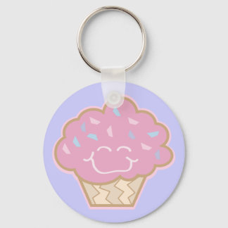 Porte-clés petit cupcake à la fraise