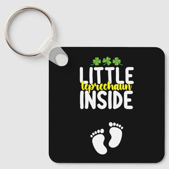 Porte-clés Petit Leprechaun à l'intérieur de la grossesse mèr (Recto)