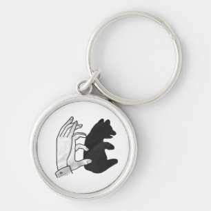 Porte-clés Petit ours Ours Silhouette Main
