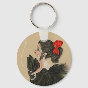 Porte-clés Petit porte - clé triste navré de fille de bande