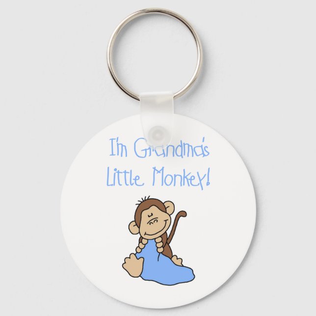 Porte-clés Petit singe bleu Grandmas (Recto)