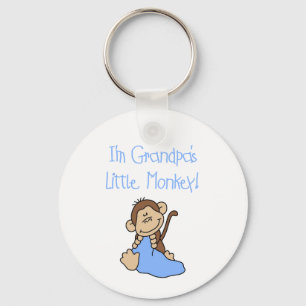 Porte-clés Petit singe de grand-père - Chemises et cadeaux bl