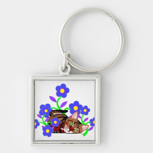 Porte-clés Petit somme de chat (Devant)