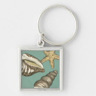 Porte-clés Petit trio Shell Turquoise