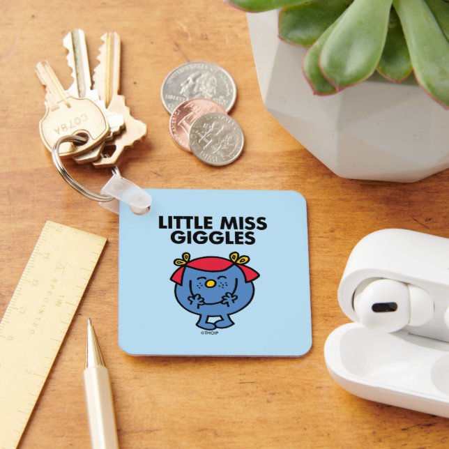 Porte-clés Petite Miss Giggles | Lettres noires (Bureau)