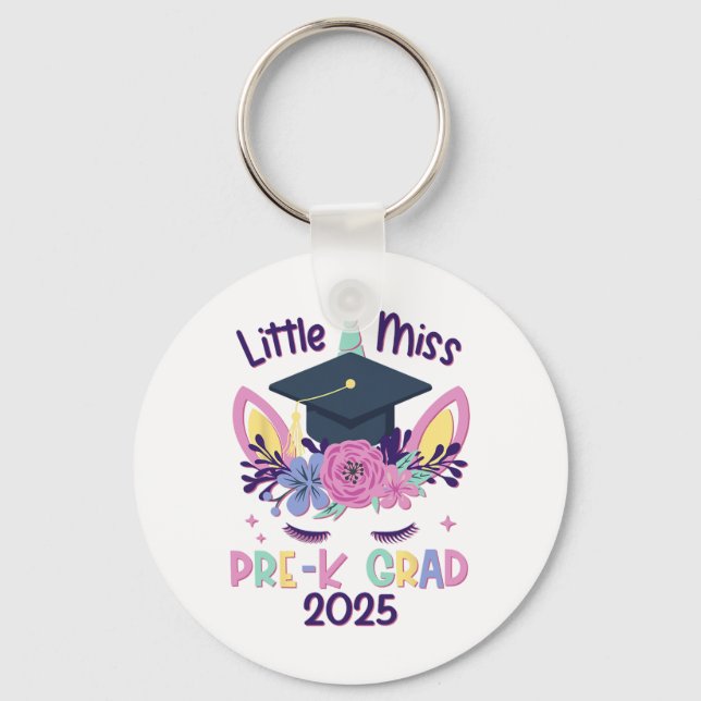 Porte-clés Petite Mlle Pré-k Grad Préscolaire Prek Graduation (Recto)