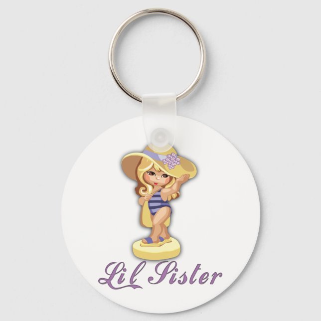 Porte-clés Petite soeur de la plage (Recto)
