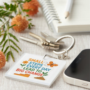 Porte-clés Petites Étapes, Grands Changements - Stickers Moti
