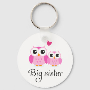 Porte-clés Petits chouettes grande soeur petite soeur dessin 
