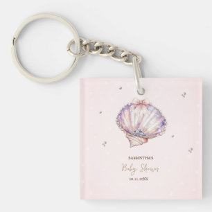 Porte-clés Petits Coquillages Perles Diamants Points Fête Pré