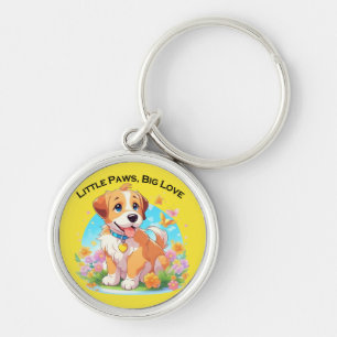 Porte-clés Petits Poches De Chiot Mignonne Grand Amour