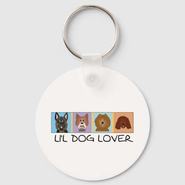 Porte-clés Petits T-shirts et cadeaux d'amoureux des chiens (Recto)