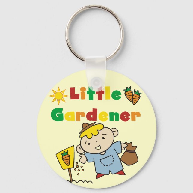 Porte-clés Petits T-shirts et cadeaux de jardinier de garçon (Recto)