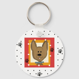 Porte-clés Petits T-shirts et cadeaux Doggie Brown