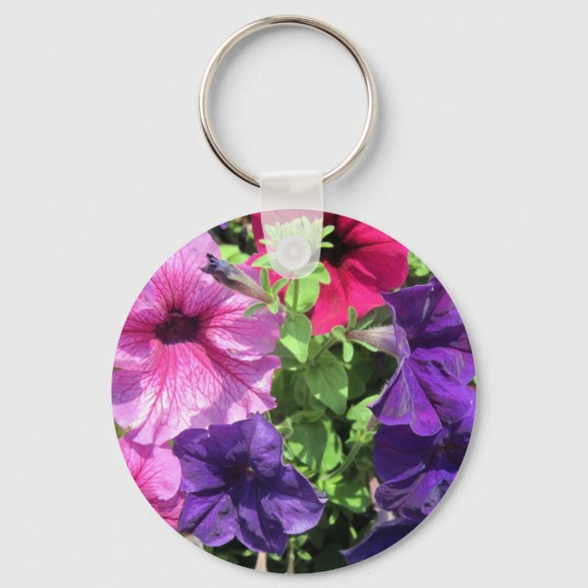 Porte-clés Petunias colorées (Recto)