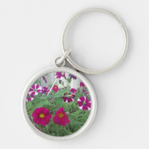 Porte-clés Pétunias rose