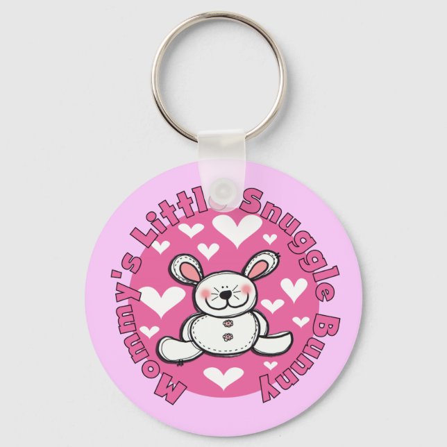Porte-clés Peu de lapin du câlin de la maman (Recto)