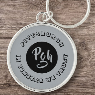 Porte-clés Pgh Yinzer Sports Personnalisé Vintage