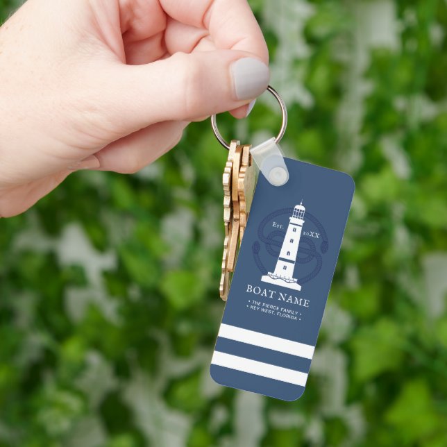Porte-clés Phare nautique personnalisé (main)