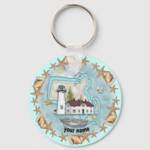 Porte-clés Phares de Massachusetts Shells