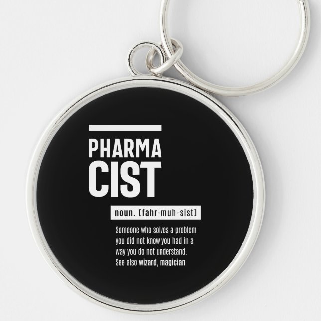 Porte-clés Pharmacien Définition Drôle Cadeau Classique (Devant)