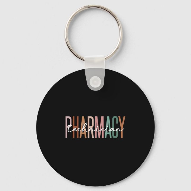 Porte-clés Pharmacy Technician Certified Pharm Tech Pharmacis (Recto)