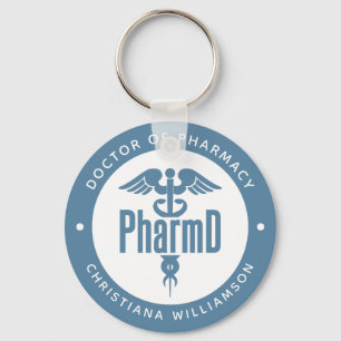 Porte-clés PharmD Docteur en pharmacie Pharmacy Graduation Ph