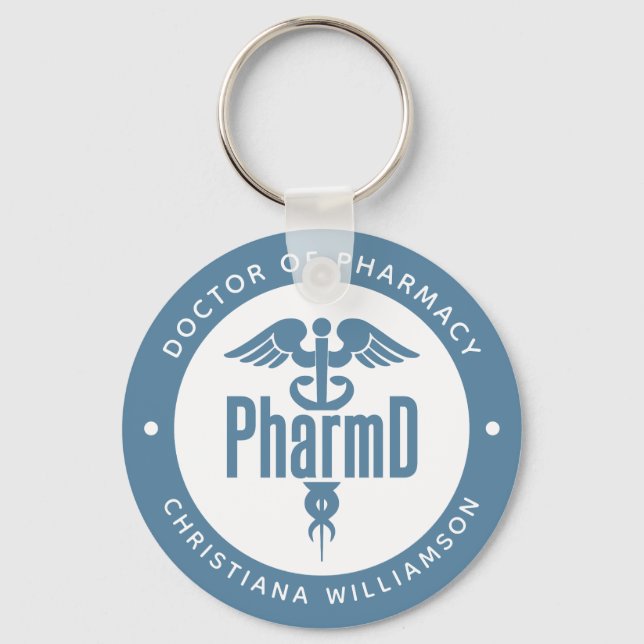 Porte-clés PharmD Docteur en pharmacie Pharmacy Graduation Ph (Recto)