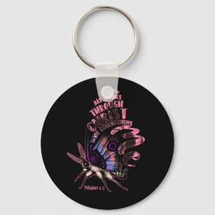 Porte-clés Philippiens 4 13 La Bible chrétienne Verse Papillo