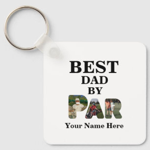 Porte-clés Photo à 3 lettres personnalisée Meilleur père par