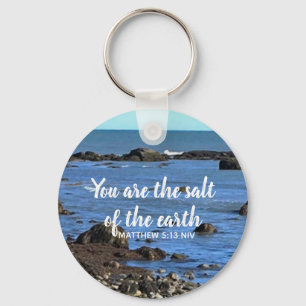 Porte-clés Photo Atlantic Ocean Bible Verse Encouragement