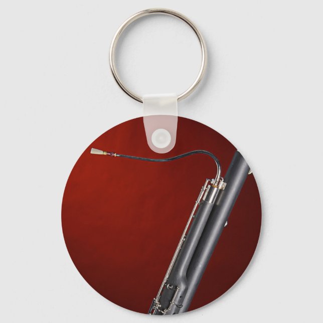 Porte-clés Photo Bassoon sur Porte - clé Arrière - plan rouge (Recto)