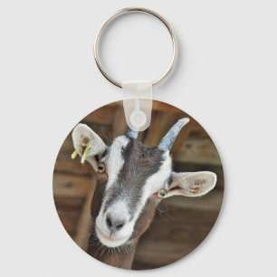 Porte-clés Photo Cute Brown et White Goat