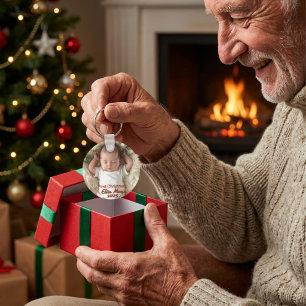 Porte-clés Photo de bébé premier Noël Personnaliser