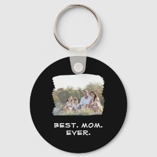 Porte-clés Photo de famille personnalisée Meilleure maman Jou
