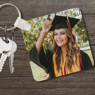 Porte-clés Photo de remise de diplôme personnalisée pour dipl