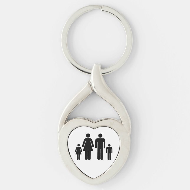 Porte-clés Photo De Votre Famille Sur Un (Devant)