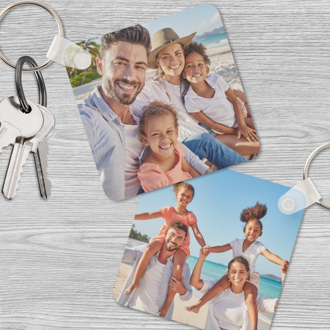 Porte-clés Photo Deux Photo Double Face Photo (Custom Two Photo Double Sided Family Photo keychain)