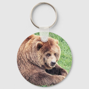Porte-clés Photo d'ours Brown