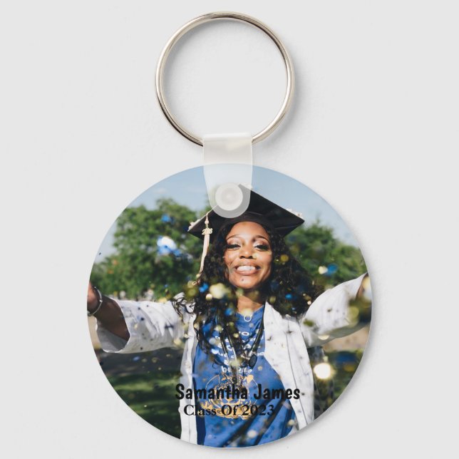 Porte-clés Photo et nom de la graduation personnalisée (Recto)