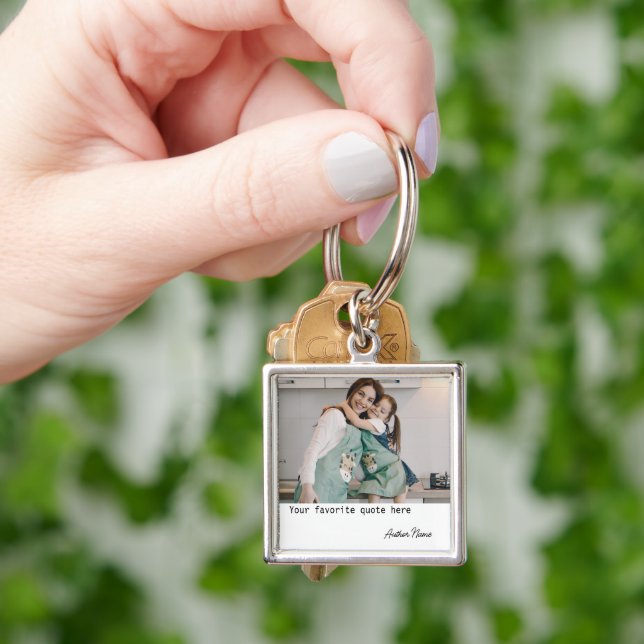 Porte-clés Photo et nom personnalisés Porte - clé, Cadeau pou (main)