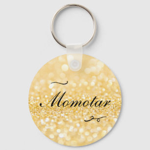 Porte-clés Photo et nom personnalisés Style doré