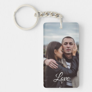 porte-clés photo et texte personnalisables