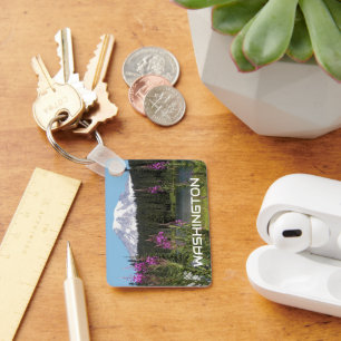 Porte-clés Photo Fleur sauvage de Washington Mount Rainier