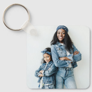 Porte-clés Photo Meilleure Tante Jamais en Jean Bleu