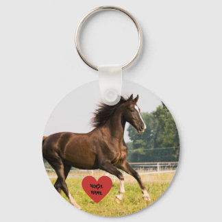 Porte-clés Photo personnalisée du propriétaire du cheval et d