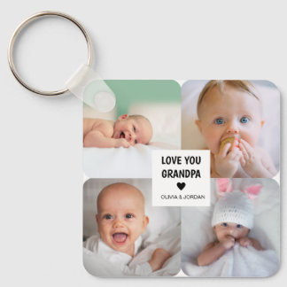 Porte-clés Photo personnalisée moderne Collage Aimer You Gran