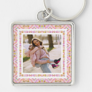Porte-clés Photo personnalisée Pastel Pink Bonne fête des mèr