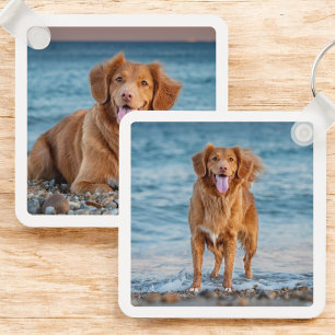 Porte-clés Photo personnalisée pour animal de compagnie Amour